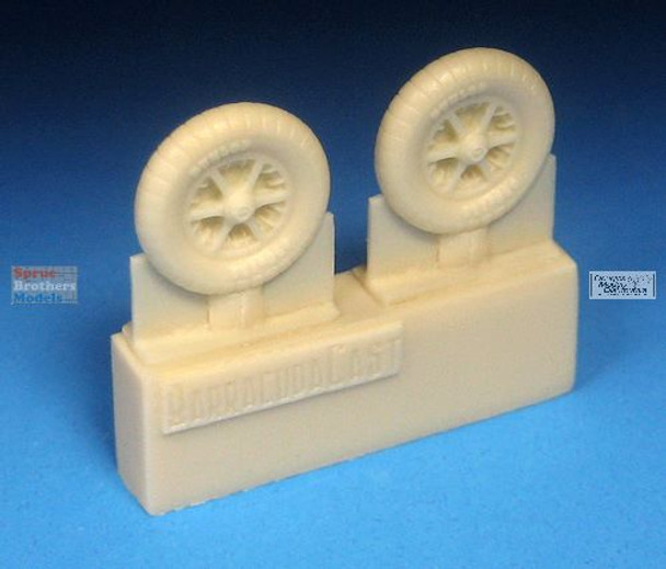 BARBR72438 1:72 BarracudaCast Bf109E Bf109F Main Wheels with Ribbed Tires