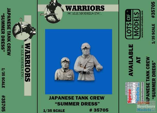 WARN35705 1:35 Warriors Scale Models Figures: Japanese Tank Crew 'Summer Dress' (2 partial figures)