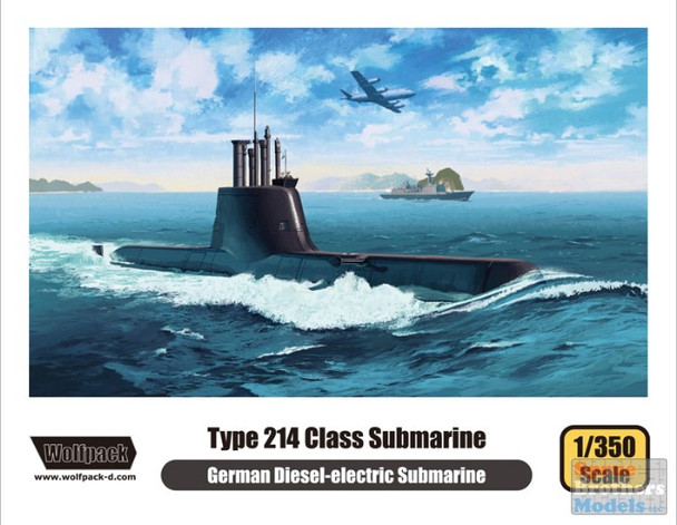 WPD13501 1:350 Wolfpack German Type 214 Class Diesel-Electric Submarine