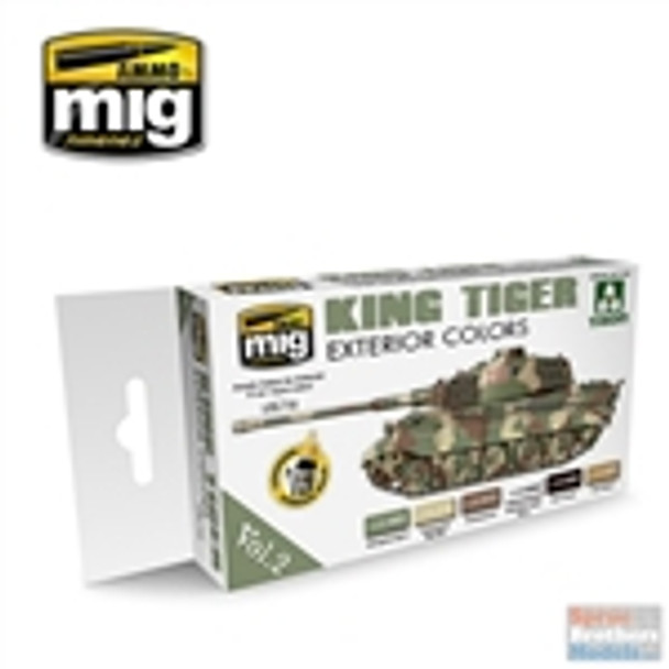 AMM7166 AMMO by Mig Paint Set - King Tiger Exterior Colors