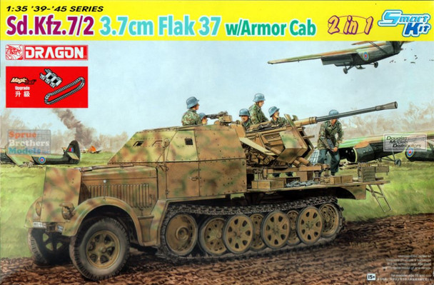 DML6542 1:35 Dragon Sd.Kfz.7/2 3.7cm Flak 37 w/Armor Cab (2 in 1) ~ Smart Kit