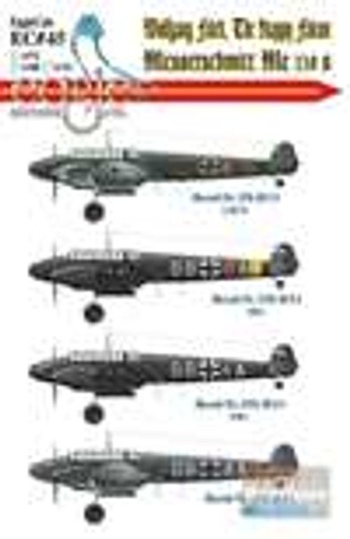 ECL48045 1:48 Eagle Editions Me110's Wolfgang Falck, The Happy Falcon Bf110C-1 Bf110E-1#48045