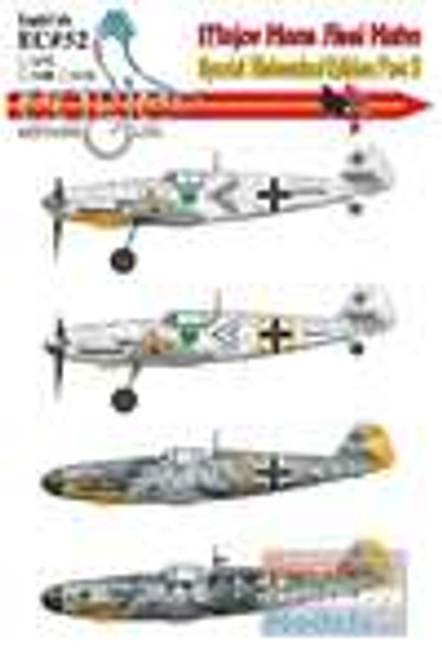 ECL72052 1:72 Eagle Editions Major Hans Assi Hahn Special Airbrushed Ed. Pt 3 Bf109G-2/R6 Bf109F-2/4 #72052