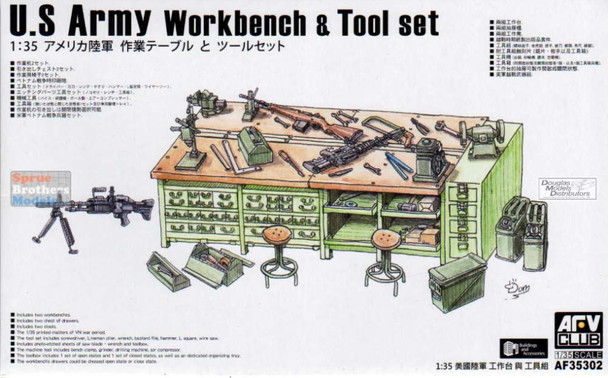 AFV35302 1:35 AFV Club US Army Workbench & Tool Set