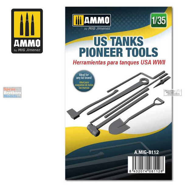 AMM8112 1:35 AMMO by Mig US Tanks Pioneer Tools