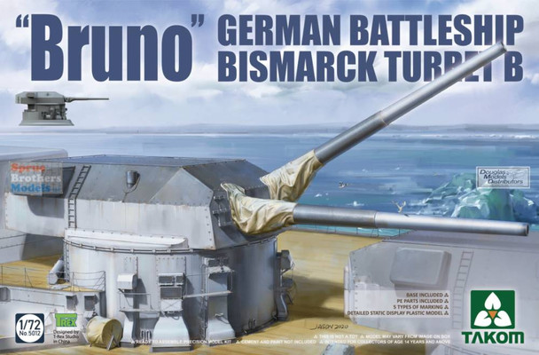 TAK05012 1:72 Takom "Bruno" Bismarck Turret B