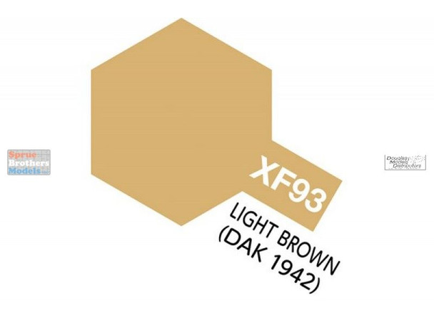 TAM81793 Tamiya Mini Acrylic Paint XF-93 Light Brown (DAK 1942) 10ml (1/3 fl oz)