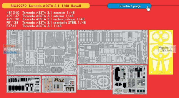 EDUBIG49279 1:48 Eduard BIG ED Tornado ASSTA 3.1 Super Detail Set (REV kit)