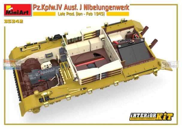 MIA35342 1:35 Miniart Panzer Pz.Kpfw.IV Ausf.J Nibelungenwerk Late Production [Interior Kit]