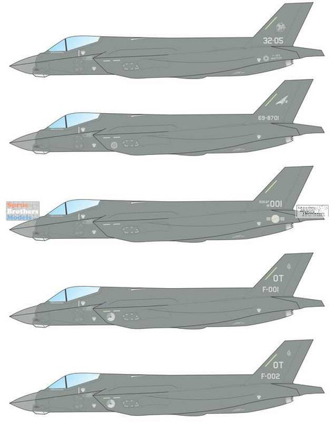 CARCD72107 1:72 Caracal Models Decals - F-35A Lightning II Joint Strike Fighter