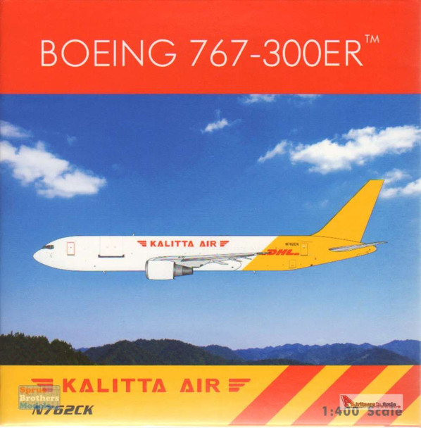 PHX04374 1:400 Phoenix Model Kalitta Air DHL B767-300ER Reg #N762CK (pre-painted/pre-built)