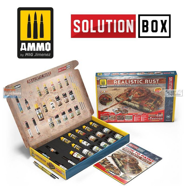 AMM7719 AMMO by Mig Solutions Box - Realistic Rust Colors and Weathering System