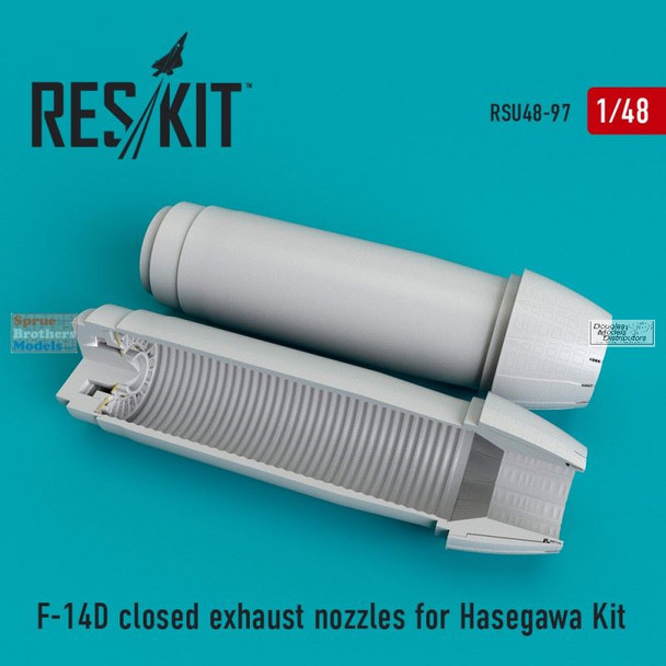 RESRSU480097U 1:48 ResKit F-14D Tomcat Closed Exhaust Nozzle (HAS Kit)