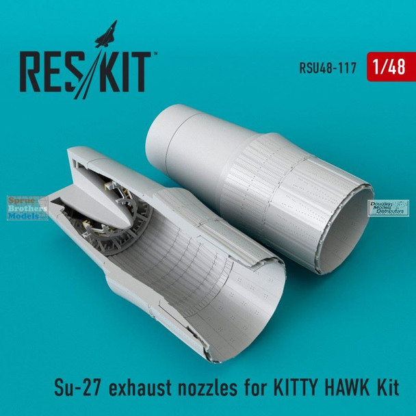 RESRSU480117U 1:48 ResKit SU-27 Flanker Exhaust Nozzles (KTH Kit)