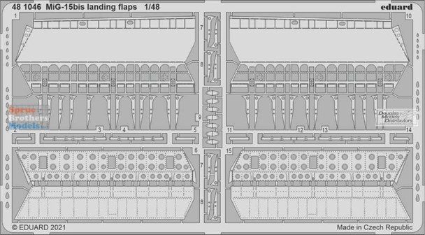 EDU481046 1:48 Eduard PE - MiG-15bis Fagot Landing Flaps (BNC/H2K kit)