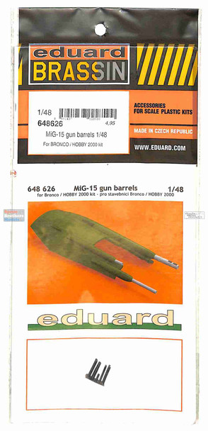 EDU648626 1:48 Eduard Brassin MiG-15 Fagot Gun Barrels (BNC/H2K kit)
