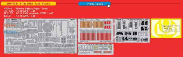 EDUBIG49284 1:48 Eduard BIG ED F-16I Sufa Super Detail Set (KIN kit)