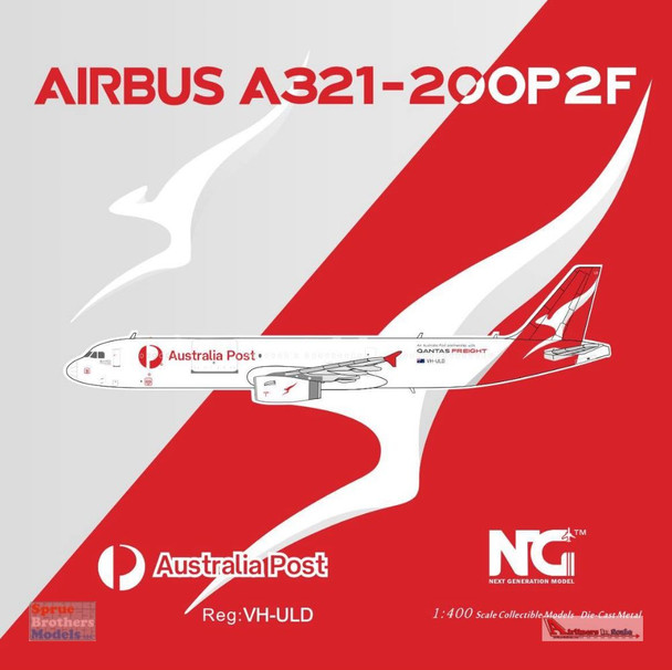 NGM13022 1:400 NG Model Qantas Freight Airbus A321-200P2F Reg #VH-ULD (pre-painted/pre-built)