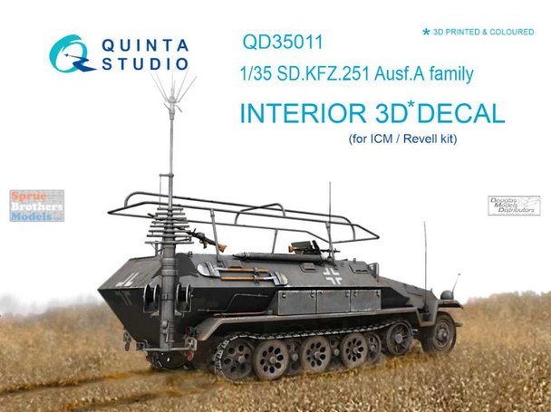 QTSQD35011 1:35 Quinta Studio Interior 3D Decal - Sd.Kfz.251 Ausf.A Family