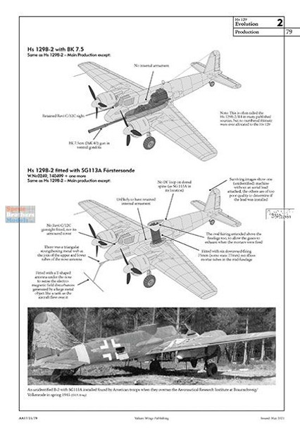 VWPAA017 Valiant Wings Publishing Airframe Album No.17 - The Henschel Hs 129: A Detailed Guide to the Luftwaffe's Panzerjager