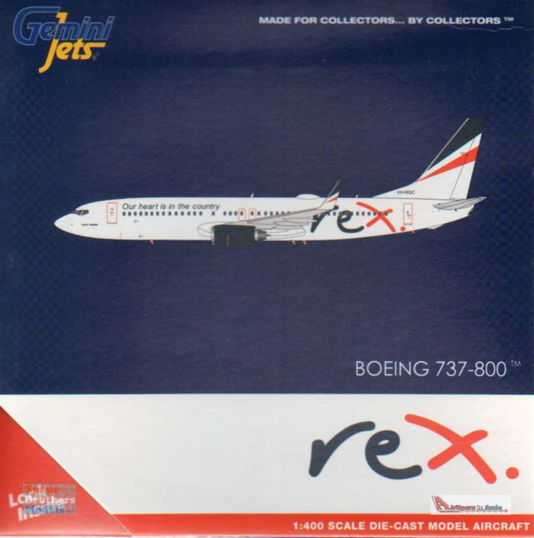 GEMGJ1985 1:400 Gemini Jets Rex B737-800 Reg #VH-RQC (pre-painted/pre-built)