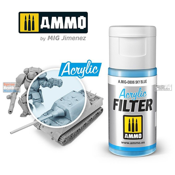 AMM0806 AMMO by Mig Acrylic Filter - Sky Blue (15ml)