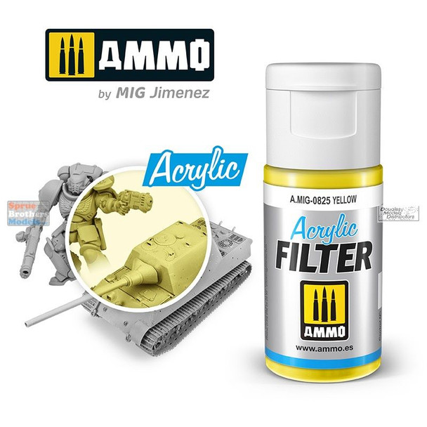 AMM0825 AMMO by Mig Acrylic Filter - Yellow (15ml)