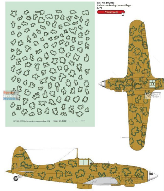 EDUD72033 1:72 Eduard Decals - Italian Smoke Rings Camouflage