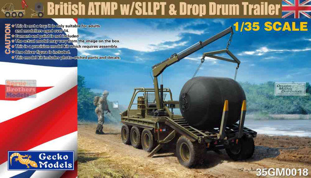 GKM35GM0018 1:35 Gecko Models British ATMP with SLLPT & Drop Drum Trailer