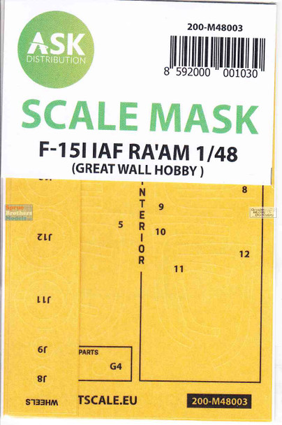 ASKM48003 1:48 ASK/Art Scale Mask - IAF F-15I Ra'am (GWH kit)