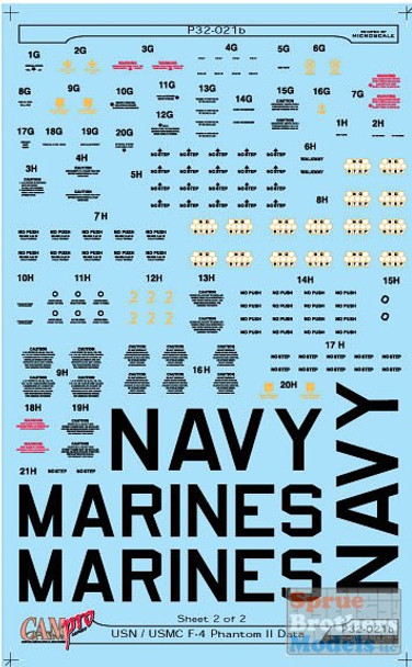 CAMMS32003 1:32 MilSpec Decals - F-4B Phantom II VF-84 Jolly Rogers USS Independence 1965