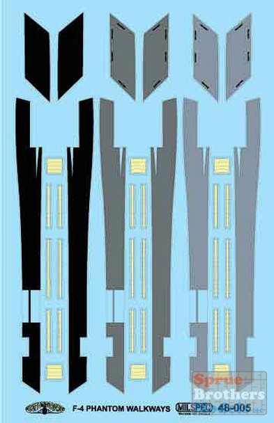 CAMMS48005 1:48 MilSpec Decals - USN/USMC F-4 Phantom II Walkways & Formation Lights