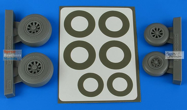 ARS4843 1:48 Aires A-26B A-26C B-26B B-26C Invader Late Wheels & Paint Mask Set (ICM kit)