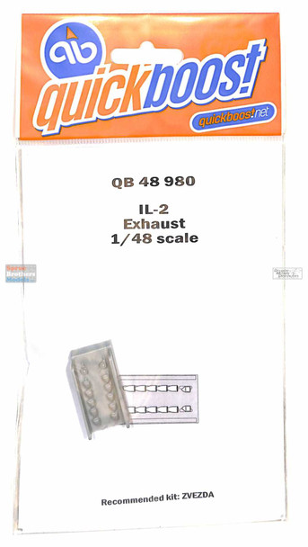 QBT48980 1:48 Quickboost IL-2 Stormovik Exhausts (ZVE kit)