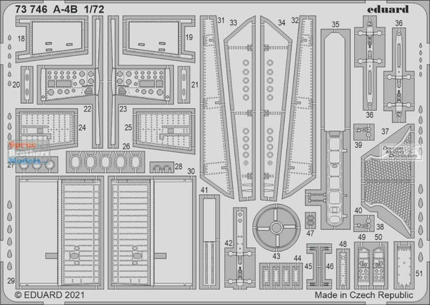 EDU73746 1:72 Eduard Color PE - A-4B Skyhawk Detail Set (FUJ/H2K kit)