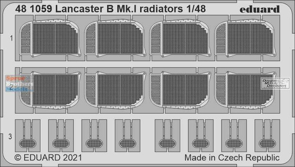 EDU481059 1:48 Eduard PE - Lancaster B Mk.I Radiators (HKM kit)