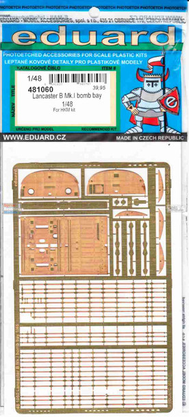 EDU481060 1:48 Eduard PE - Lancaster B Mk.I Bomb Bay Detail Set (HKM kit)