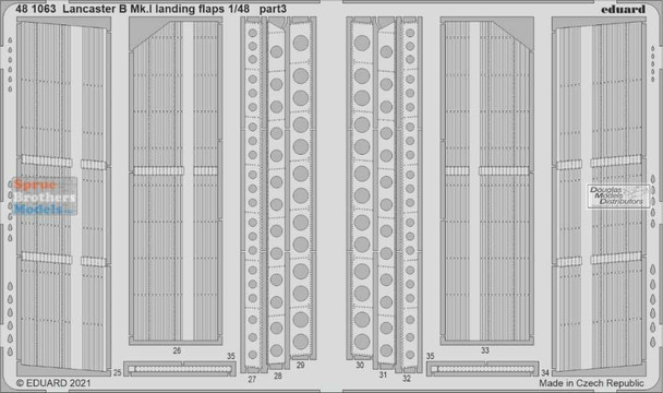 EDU481063 1:48 Eduard PE - Lancaster B Mk.I Landing Flaps (HKM kit)