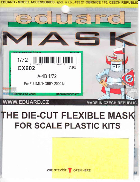 EDUCX602 1:72 Eduard Mask - A-4B Skyhawk (FUJ/H2K kit)