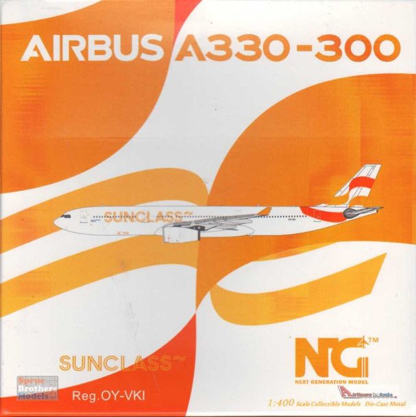 NGM62025 1:400 NG Model Sunclass Airlines Airbus A330-300 Reg #OY-VKI (pre-painted/pre-built)