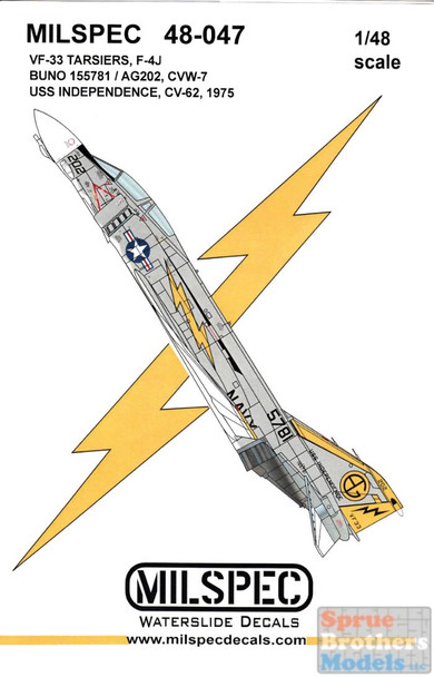 CAMMS48047 1:48 MilSpec Decals - F-4J Phantom II VF-33 Tarsiers USS Independence 1975