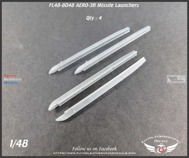 ORDFL488048 1:48 Flying Leathernecks AERO-3B AIM-9A/B/C Missile Launcher Set