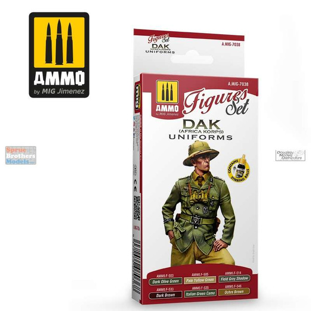 AMM7038 AMMO by Mig Paint Set - DAK (Afrika Korps) Uniforms Set