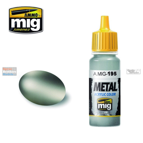 AMM0195 AMMO by Mig Metal Acrylic Color - Silver (17ml bottle)