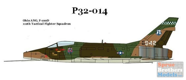 CAMP32014 1:32 CAM Pro Decals - F-100D Super Sabre 112TFS Ohio ANG