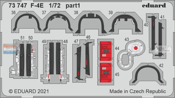 EDU73747 1:72 Eduard Color PE - F-4E Phantom II Detail Set (FNM kit)