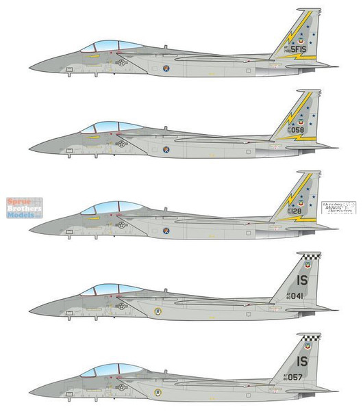 CARCD72126 1:72 Caracal Models Decals - F-15 ADTAC Eagles