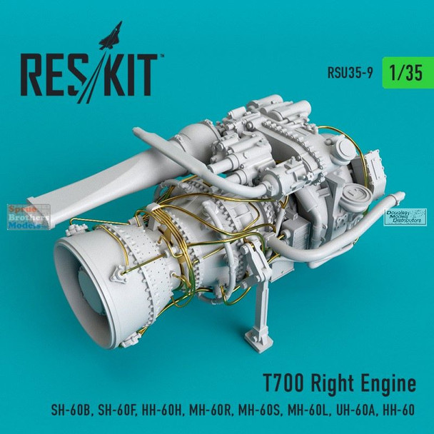 RESRSU350009U 1:35 ResKit T700 Right Engine (for SH-60B/F HH-60H MH-60R/S/L UH-60A HH-60) [KTH/ACA kit]