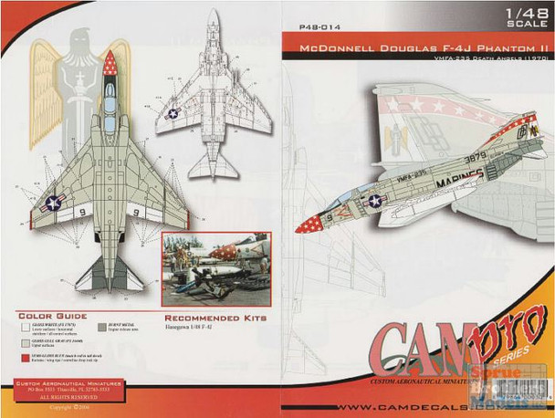 CAMP48014 1:48 CAM Pro Decals - F-4J Phantom II VMFA-235 Death Angels 1970