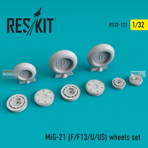 RESRS320121 1:32 ResKit MiG-21F/F13/U/US Fishbed Wheels Set